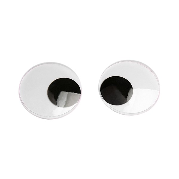 7,5/10/15 cm platta vinklade ögon för docka Accs självhäftande leksak Googly ögon för med baklim för hobbydockor 1