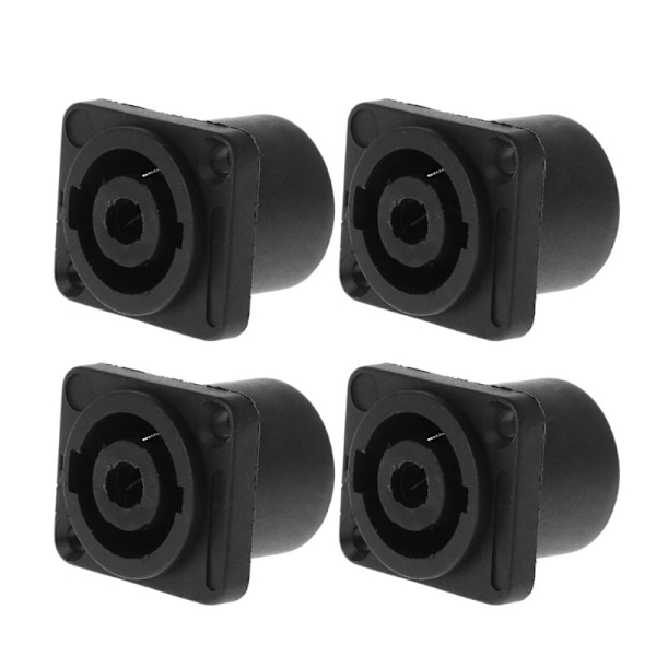 4PCS Jack Panel Socket Connector 4-polig ljudhögtalare Twist Lock Round Square för Neutrik Speakon Nl4mp, Nl4mpr, Nl4fc,