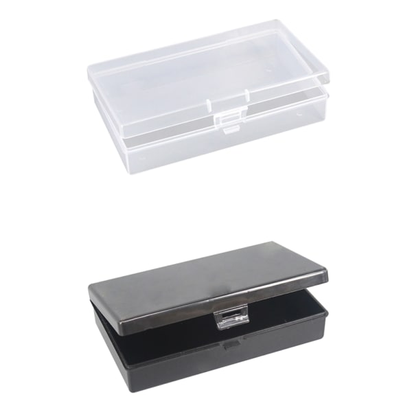 Multi-purpose Clear Storage Box Container Organizer med lock Makeups Storage Organizer för skolans hemmakontor White