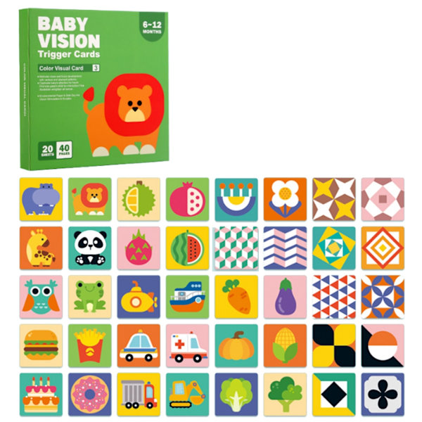 High Contrast Baby Flashcard Baby Visual Stimulation Card Sort Hvid Visual Stimulation Sort Hvid Kort Nyfødt
