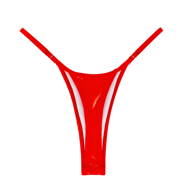 Womens Low Rise Thong T-formet trusse tøj undertøj justerbar tynd Thong Red S