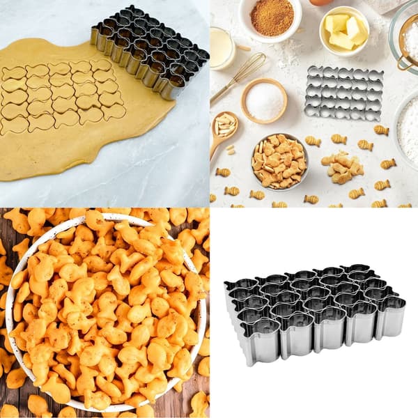 Multifunksjonell fondantkutter, fiskeform, 430 rustfritt stålform for baking