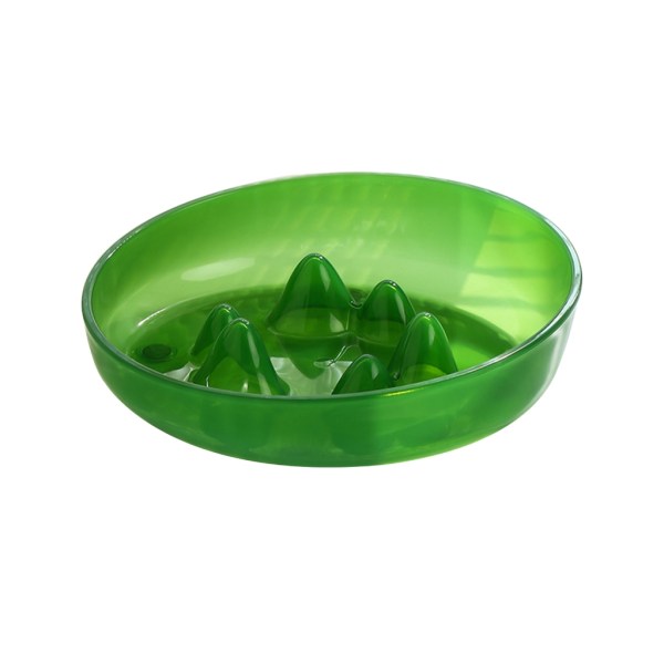 Slow Eating Foder til kæledyr Cute Mountains Shape Hundeskål med Waterer Treat Feeder med anti-skridpuder