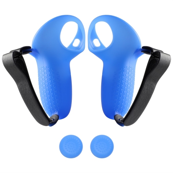 Mjukt silikon cover Case för Q 3 Virtual Reality Controller Njut av långvarigt spel Blue