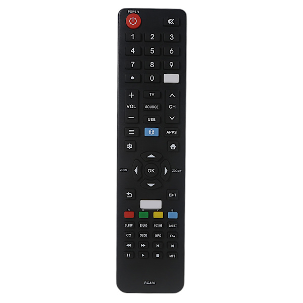 Holdbar fjernbetjeningserstatning RC320 til Fanco Atvio Rc320 til Smart TV Netf