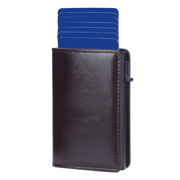 Automatisk pop-up korthållare plånbok för män RFID Blockering Skydda aluminium för Coffee