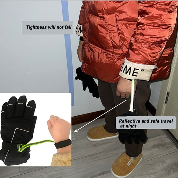 4 stk. håndjernshandske rem elastisk håndledsnor håndjern ski tilbehør