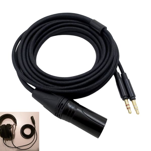 Klart 4-benet til dobbelt 3,5 mm kabel 4 kerner bart kobber til studieudstyr