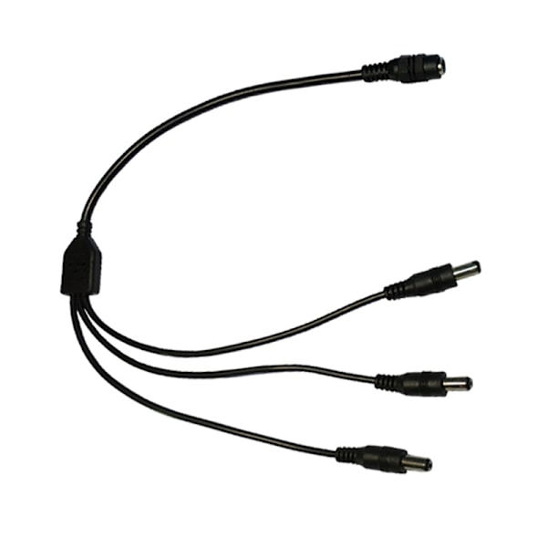 40 cm DC5521 strømkabel 5,5x2,1 mm hun til 5,5x2,1 mm hanstik Splitter ledning forlængerledning til skærme routere null - One for three