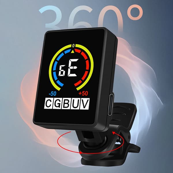 Guitarstemmere Clip On, Digital guitarstemmer med LCD-display til guitar, bas