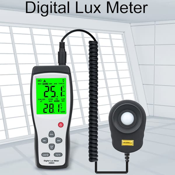 Professionel Sensorisk AS823 Digital Måler Høj Præcis Split Luxmåler