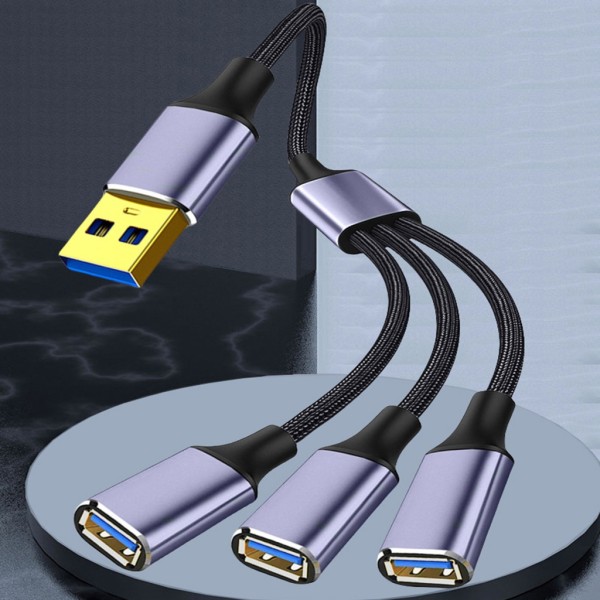 Multiport USB splitterkabel, USB power 1 hane till 2/3 hona för laddning/dataöverföring 480 Mbps hastighetsladd null - One for two 50cm