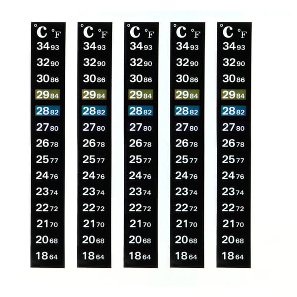 Klistremerke Temperatur Termometer Digital Display Strips 64-93°F 18-34°C