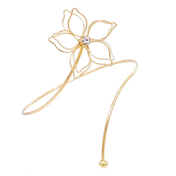 Armband med klar blomma för bröllopsoutfit