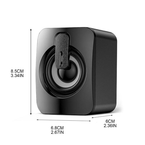PC Datorhögtalare Ljudbox Stereo USB trådbunden 3,5 mm högtalare med RGB-ljus för stationär bärbar dator högtalare