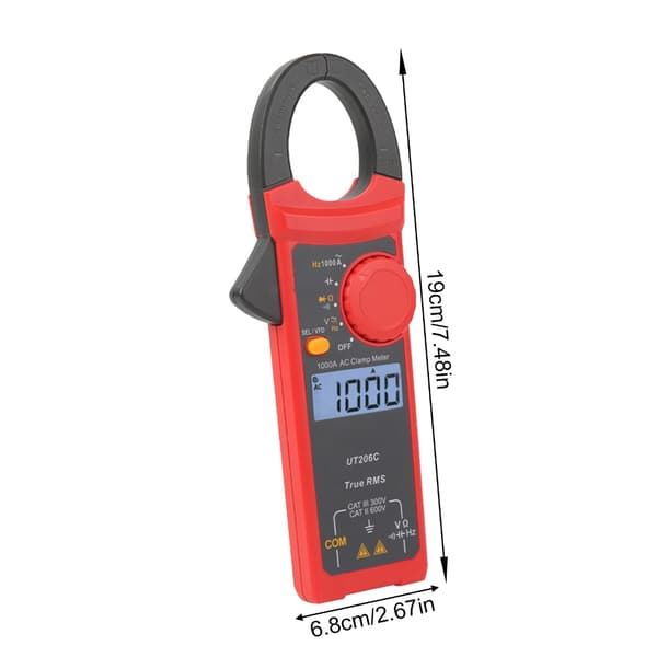 Digitaalinen pihtimittari 0-600V 1000A virta True RMS ampeerimittari pihdit yleismittari