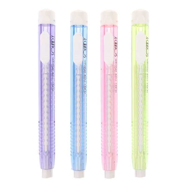 til Creative Mechanical Pen Shape Eraser Rubber Retractable Stationery School Su