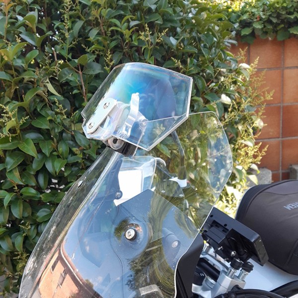 Motorcykelförlängningsspoiler Vindruta Luftflöde Justerbar vindruteavvisare Transparent