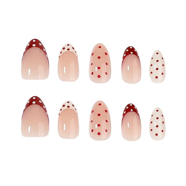Press On Manicure Multi Size Short Almond Party Style Design