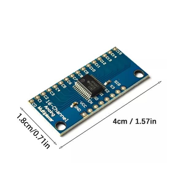 Pakke med 10 16-kanals analog multiplekser breakout-moduler for 2V til 6V drift