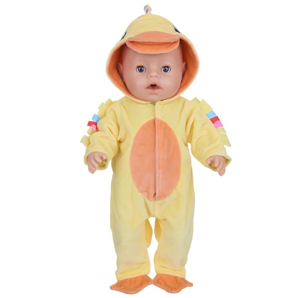 43 cm docka overaller romper anka tema docka kostym lätt att bära docka jumpsuits