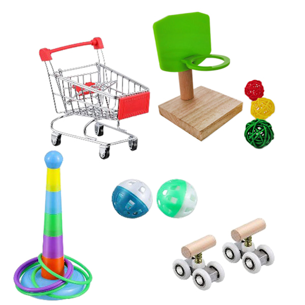 Parrot Bird Toy Mini Desktop Rullaluistimet Papukaija Älyharjoittelupeli Koulutus leikkileluille pienille linnuille
