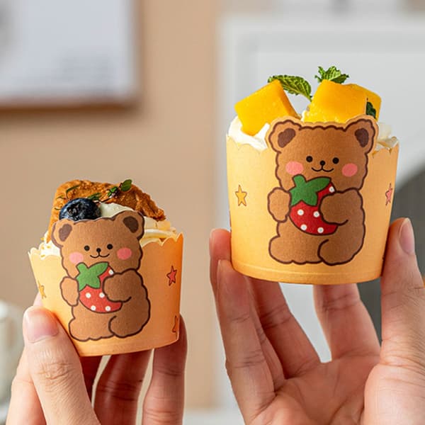 50 Stykker Robust Cupcake Papirkopper Dekoration til Festlige Sammenkomster