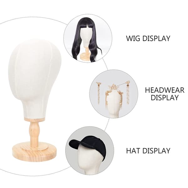 Mannequin til hovedparykstativ til parykbutiksdisplaymodel, displayhår, hatte