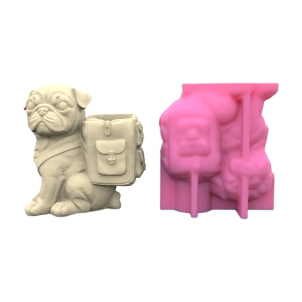 3D- mold Helppokäyttöinen mold , mopsimuotoinen DIY- mold askarteluihin