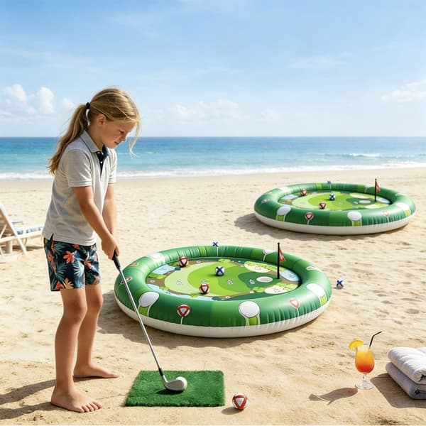 Flytande golfspelsmatta för utomhusbruk, perfekt för sommarpoolkul