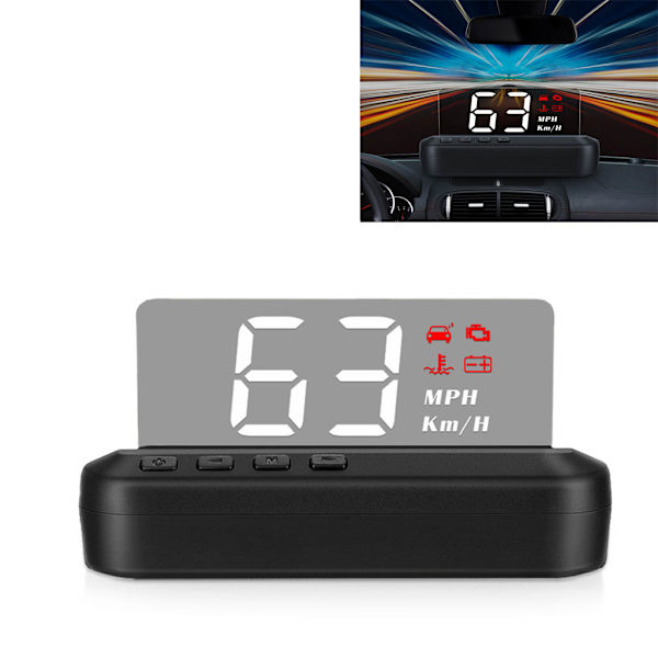Et sæt HUD Display Justerbar vinkel Head-up Display Bil GPS Måler til Head Up Display Speedometer til køretøjer