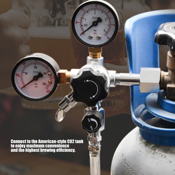 CO2 Regulatorventiler 5/16in Regulator Dobbelttrins Trykreducerende Ventiler