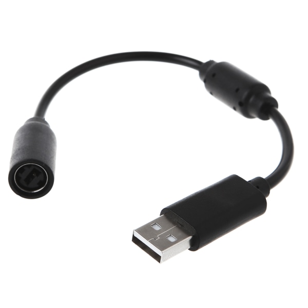Kabelansluten Controller Separation Kabel USB -kabel för Xbox 360 Svart Högkvalitativ trådbunden Controller USB Breakaway-kabelsladd