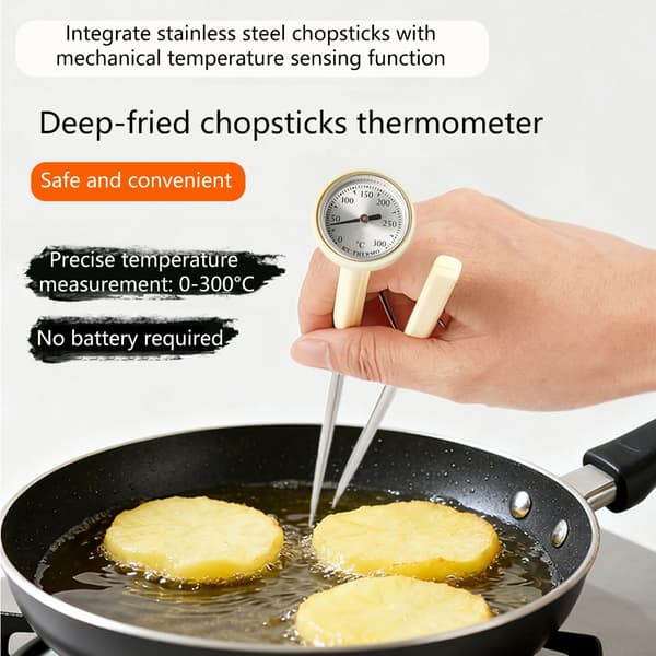 Stegte spisepinde termometre spisepinde rustfrit stål friturestegning 0-300℃