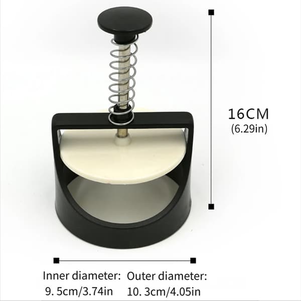 Diskmaskinssäker hamburgerpress för köttfärsbiff Ergonomisk hamburgerform