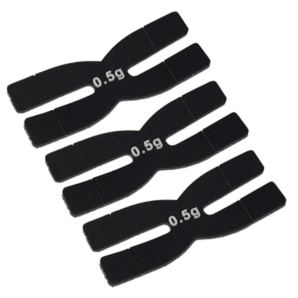 3 stk. Badminton 0,5 g Ketsjer Hoved Balance Strips H-formet Tennis Ketsjer Vægt Black