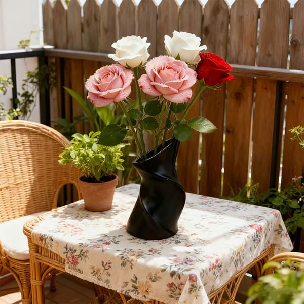 Tilpassbar vridd vase silikonform for DIY harpikskunstprosjekter