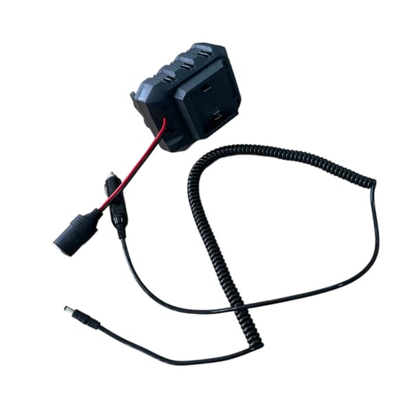 Til 18V batteri nem installation 2 i 1 adapterstik forlænget kabel