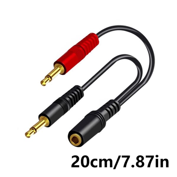 PC Headset Splitter 3.5mm Hunn til To Hann Lyd- og Mikrofonadapter