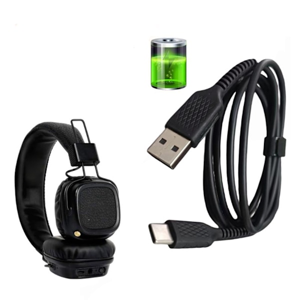 Opladerkabel til Marshallii Gaming Headset Type-C USB Strømkabel