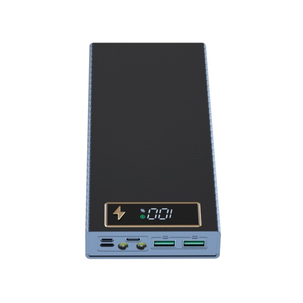 Gör-det-själv Power Bank- case med 22,5 W snabbladdning, 15 W trådlös laddning 8x18650 Batterihållare Box Digital Display Screen Black - CX8 PD