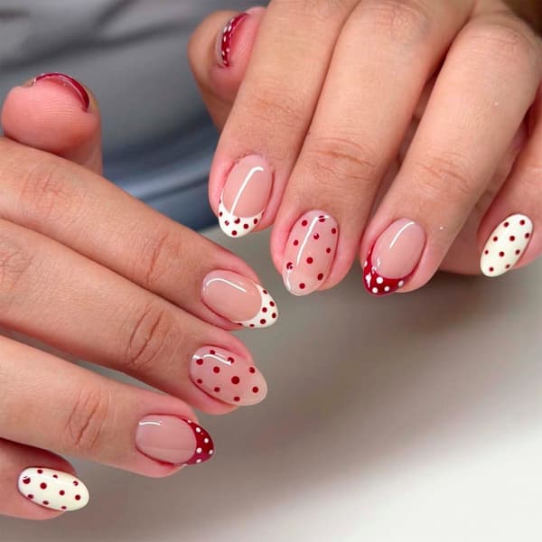 Press On Manicure Multi Size Short Almond Party Style Design