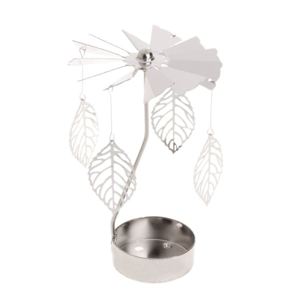 Roterande ljushållare Spinning Teljus Karusell Romantisk Ljusstake Ornament