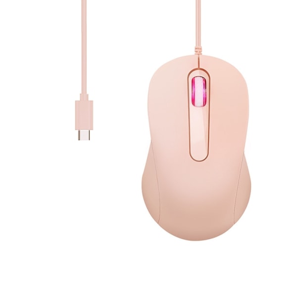 Type C mus, ledning USB C mus spillmus Ergonomisk 3 knapper 1000DPI for Windows PC, bærbar PC og flere Type C-enheter