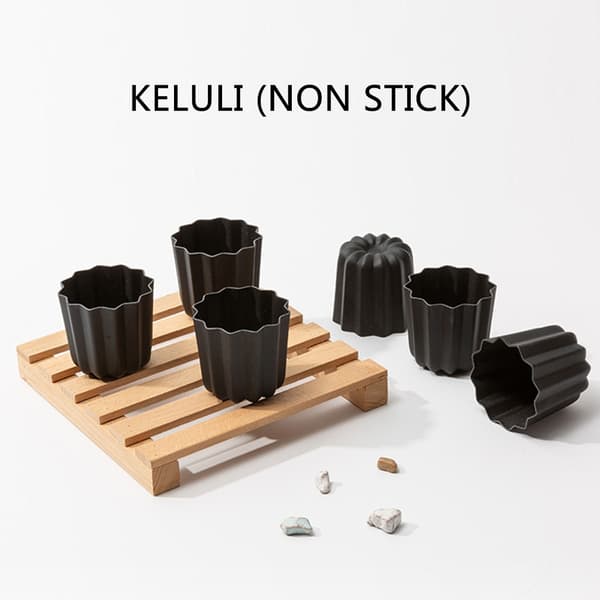 6 stk. Nonstick Bageforme til Cannele Kage Aluminium Legering Dessert Bageudstyr