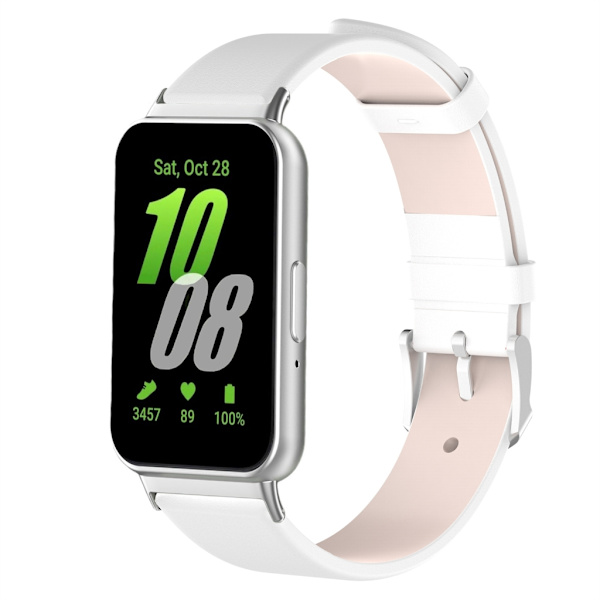 Mjukt och motståndskraftigt watch Mjukt och vattentätt handledsband Flexibelt armband Sportrem Motståndskraftigt att bära för Fit 3 White