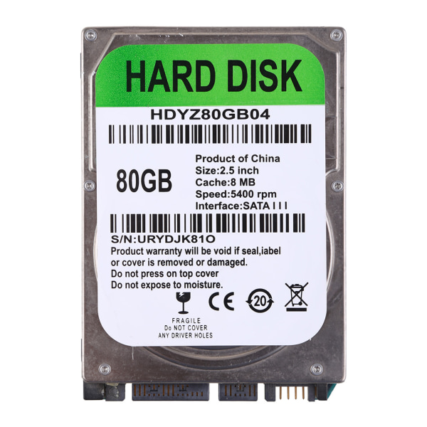 HDD SATA USB-adapterkabel 80/120/160/250/320/500 GB for PC Laptop Intern mekanisk harddisk Disk