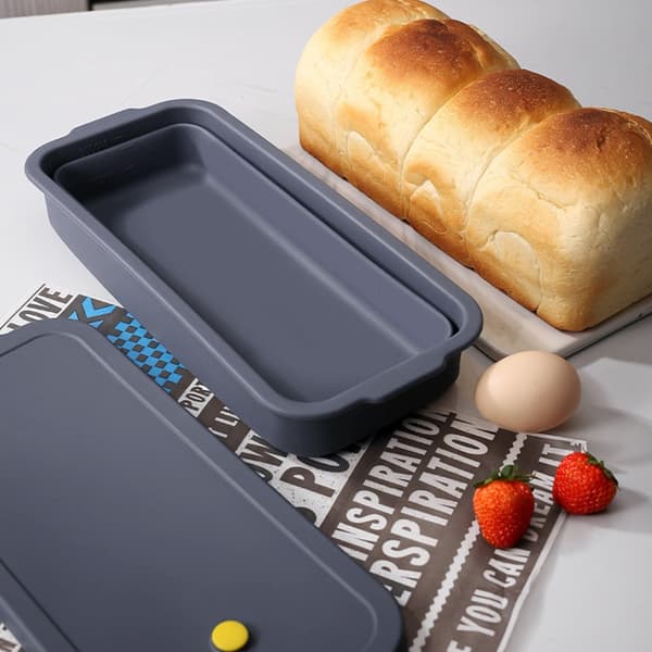 Elastomer Brødbagningsform Med Låg Fleksibel Plan Ovn Sikker Non-stick Nem Opbevaring