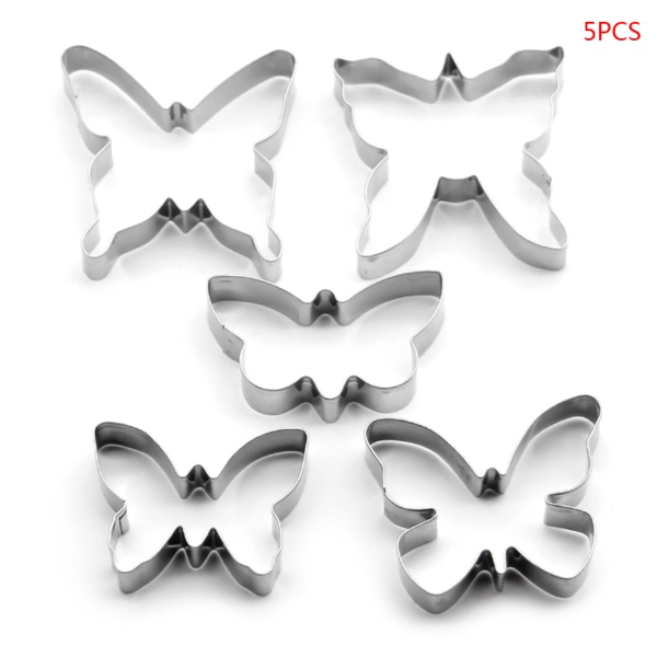 Cookie Cutters 5- set söt form Utsökt för fjärilsform serien Bakverk Kex Kaka Bakning Form