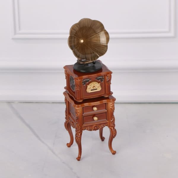 1/12 Dukkehusmøbler Antik Fonograf Model Figur Til Miniaturmodel
